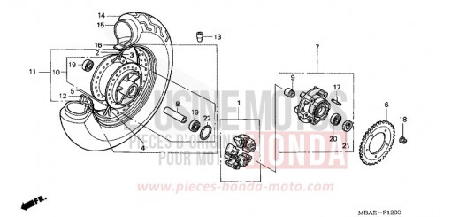 RUOTA POSTERIORE VT750CY di 2000